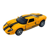 Miniatura Ford Gt 2006 Kinsmart 1 36 Metal Fricção Amarelo