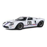 Miniatura Ford Gt40 Mk1 Targa Florio 1967 Branco 1 18 Solido
