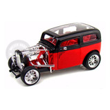Miniatura Ford Model A 1931 Custom Vermelho 1 18