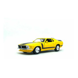 Miniatura Ford Mustang Boss 302 1970 Amarelo 1 24 Maisto