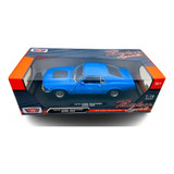 Miniatura Ford Mustang Boss 429 1970 Azul Motormax 1 18