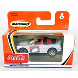 Miniatura Ford Mustang Prata Coca Cola 1/64 Matchbox
