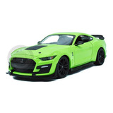 Miniatura Ford Mustang Shelby Gt 500 2020 Verde Maisto 1/24