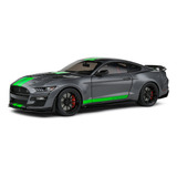 Miniatura Ford Mustang Shelby Gt500 2020 Cinza 1 18 Solido