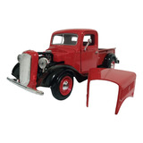 Miniatura Ford Pick-up 1937 Vermelha Escala 1/24