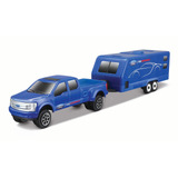 Miniatura Ford Super Duty E Trailer 1 64 Azul Maisto Maisto