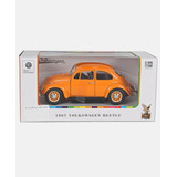 Miniatura Fusca Laranja 1967 Escala 1 24 Lucky