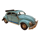 Miniatura Fusca Retro De Metal Teto Solar Coleção Vintage