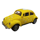Miniatura Fusquinha Amarelo Escala 1 36 Shiny Toys 989