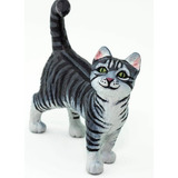 Miniatura Gato Malhado Cinza