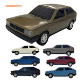 Miniatura Gol Quadrado Diverplas Vw Volkswagen Cl Gl Gti Cor Dourado