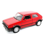 Miniatura Golf Gti Welly 1:18 Metal E Fricção Vermelho.