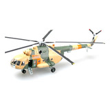 Miniatura Helicóptero Mi 8 Hip c 1 72 Easy Model Ae 37044 Cor Marrom verde