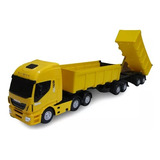 Miniatura Iveco Bitrem Caminhão Brinquedo Caçamba Tritrem Ja