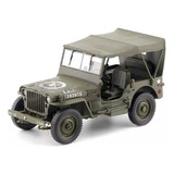 Miniatura Jeep Willys 1941 Militar C/capota Verde 1/18 Welly