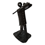 Miniatura Jogador De Golf Escultura Ferro Tee Inicial Golfe