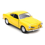 Miniatura Karman Ghia Volkswagen 1968 1/38 Metal Amarelo