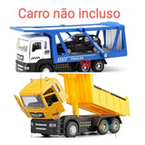 Miniatura Kit 2 Carrinho Coleção Caminhão Abre Portas Luz