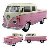 Miniatura Kombi Pickup Perua Carro Volkswagen Combi Rosa