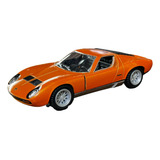 Miniatura Lamborghini Miura P400 Sv 1971 Laranja 1:34