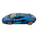 Miniatura Lamborghini Sian Burago 1 18 26cm Metal china