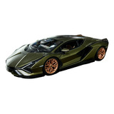 Miniatura Lamborghini Sian Fkp 37 Verde Burago 1 24