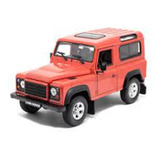 Miniatura Land Rover Defender Vermelho Welly 1/24