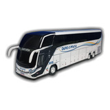 Miniatura Marcopolo Paradiso G8 1600 Ld Ouro E Prata 1 43