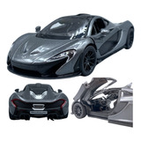 Miniatura Mclaren P1 Carro Ferro Coleção 13cm Cinza