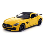 Miniatura Mercedes benz Amg Gt r Amarelo Welly 1 24