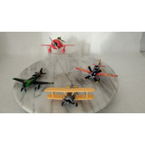 Miniatura Metal 4 Aviões Disney 11 Cm Usados