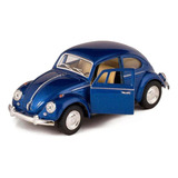 Miniatura Metal Volkswagen Fusca Azul 1967 Carrinho Coleção Fricção