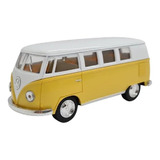 Miniatura Metal Volkswagen Kombi Amarelo 1962 Kt5060d