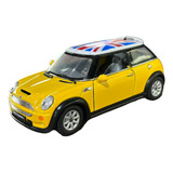 Miniatura Mini Cooper S Amarelo Metal 1 28