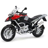 Miniatura Moto Bmw R1200 Gs Maisto 1/12 Cor Preta /vermelha