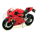 Miniatura Moto Ducati 1199 Panigale Vermelha