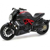 Miniatura Moto Ducati Diavel Carbon Coleção Maisto 1 18 Full Cor Preto Fosco E Vermelho