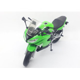 Miniatura Moto Kawasaki Ninja 650r Welly 1:10 Detalhada 21cm