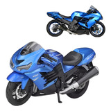 Miniatura Moto Kawasaki Ninja Zx 14r Azul Giro Maisto 1 18