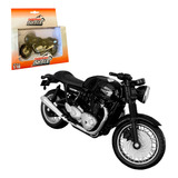 Miniatura Moto Triumph Thruxton Preta Welly 1 18