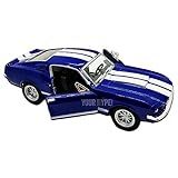 Miniatura Mustang Shelby Gt 500 1967 Kinsmart Escala 1 38 12 CM Azul Miniatura De Carros Clássicos