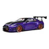 Miniatura Nissan Gt r R35 Liberty Walk 2 0 2022 1 18 Solido Cor Roxo