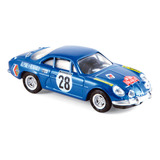 Miniatura Norev Premium Alpine A110 Monte Carlo 71 1/64 Azul