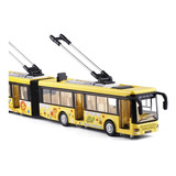 Miniatura Ônibus Articulado Elétrico trólebus Escala 1 50