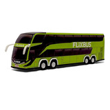 Miniatura Ônibus Flixbus Verde 4 Eixos