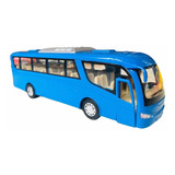 Miniatura Ônibus Iveco Metal Azul