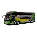 Miniatura Ônibus Max Tour Fretamento E Turismo 4 Eixos 30cm