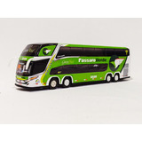Miniatura Ônibus Pássaro Verde G7 Dd 4 Eixos 30 Centímetros Cor Branco E Verde