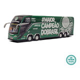 Miniatura Ônibus Time Palmeiras Maior Campeão Brasil 30cm