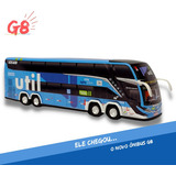 Miniatura Ônibus Viação Util Clássico Azul 30cm G8 Especial